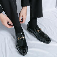 Zapatos de tacón bajo formales para hombre, mocasines informales antideslizantes, cómodos, transpirables, color negro y marrón, para fiesta de boda, Lea - details 20