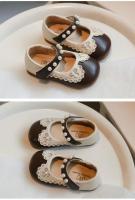 Zapatos de cuero de estilo coreano para niños y niñas, calzado de princesa con lazo de perlas, antideslizante, versátil, elegante, 2024 - details 8
