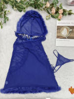 Lencería yukata de encaje, camisón sexy de encaje de malla transparente con abertura frontal y tirantes - details 20
