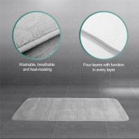 Alfombra absorbente antideslizante de espuma viscoelástica para cocina, alfombrilla para puerta de dormitorio, 120x40cm, color gris - details 6