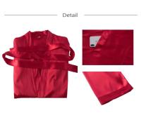 Albornoz largo de talla grande 3XL para hombre, ropa de dormir negra para novio, bata de boda, ropa de dormir de primavera y verano, ropa de dormir holgada de satén para el hogar - details 8