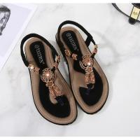 Sandalias de Tacón Alto de Verano 2025 Estilo Bohemio Chic de Madera Tejida Talla Grande - details 31