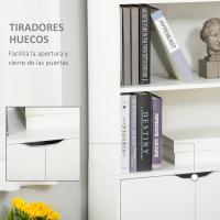 Estantería de Libros con 4 Compartimentos Abiertos Blanco 80 kg de Carga Tamaño 59x29x180 cm - details 5