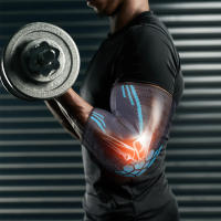 1Pair Sports Adjustable Elbow Compression Support Elbow Brace Sleeves with Strap for Fitness Running Basketball Volleyball - details 2