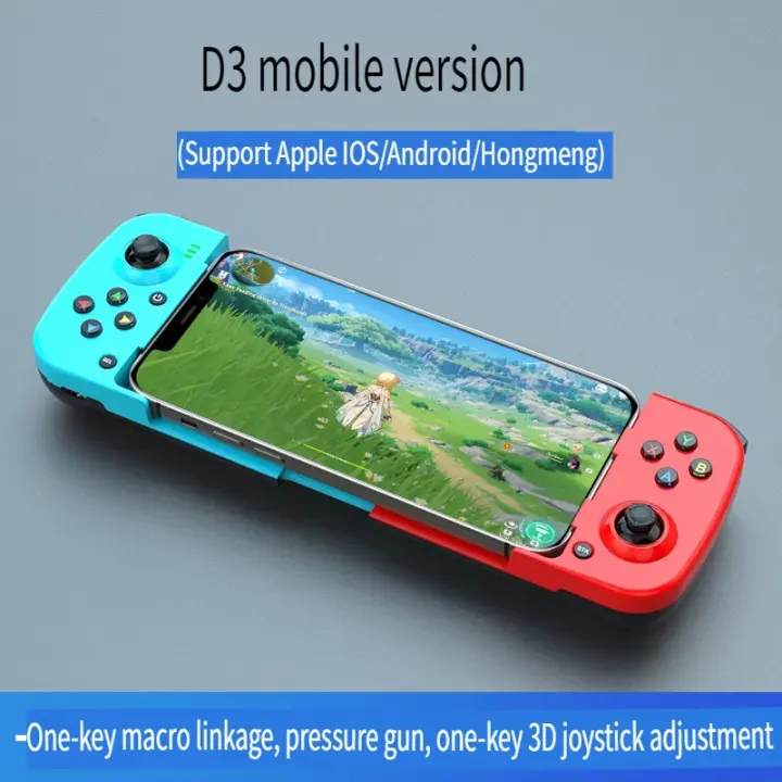 Teléfono Móvil D3, gamepad inalámbrico bluetooth, soporte para juegos móviles, conexión directa V3 a Android, controlador iosMFI - 1