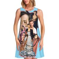 Vestido veraniego suelto personalizado H-Fine e Album S-Styles con estampado de bolsillo, vestido sin mangas para mujer para vacaciones en la playa - details 32