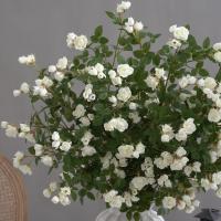 Rama de flor de Rosa Artificial de 65cm, flor de Rosa de imitación de plástico de tacto Real, flores falsas elegantes hechas a mano, decoración para el hogar y la Oficina - details 13