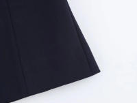 TRAFZA, camisetas sin mangas con espalda descubierta estilo callejero de verano para mujer, azul marino, cuello vuelto, sin mangas, lazo con cordones, chalecos de moda para mujer - details 10