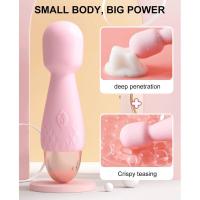Mini vibrador con 10 modos de vibración fuerte, palo mágico, masajeador con carga USB, vibradores para clítoris y punto G, juguete sexual para mujeres y adultos 18 - details 2