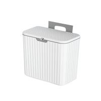 Cubo de basura de cocina montado en la pared, papelera colgante de gran capacidad con tapa para armario de baño, 7L - details 0