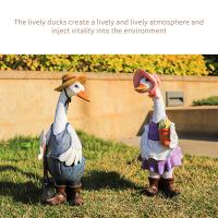 Estatuilla de Pato de Resina Exquisita Adorable Arte Duradero para Jardín Adorno de Granjero - details 1