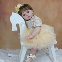 BZDOLL-Muñeca realista de silicona suave para bebé, juguete de recién nacido de 60cm y 24 pulgadas con pintura 3D de piel y vena Vascular, bonito vestido - details 1