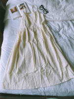 Vestido elegante de encaje ahuecado con silueta interior de línea A, vestido sin tirantes, diseño de cintura alta, falda larga sin mangas - details 6