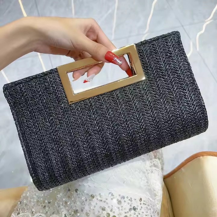 Nuevos Bolsos Tejidos para Mujer Bolsos de Cinturón, Bolsos de Paja, Bolsos de Mensajero Sencillos y a la Moda, Bolsos de Mujer de Venta Caliente, Bolsos de Gran Capacidad - 1