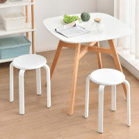 Taburetes de Madera Maciza de 4 Piezas Duraderos para Sala de Estar, Comedor, Cocina, Dormitorio, Balcón - details 4
