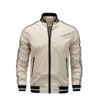 Chaqueta Bomber de Moda para Hombres Ajuste Delgado, Cierre de Cremallera, Lining de Polyester, Primavera Otoño, Viste Tu Estilo Casual - details 4