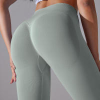 Leggings de yoga para mujer, pantalones deportivos sin costuras, cintura alta, levantamiento de cadera, entrenamiento, correr - details 75
