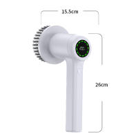 Cepillo de Limpieza Eléctrico 2000mAh, 3 Horas de Vida Útil, Ajuste de Velocidad, Máxima Potencia, 2 Cepillos, 1 Esponja, 1 Cable de Carga USB - details 11