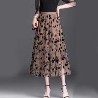 Falda de tul coreana para mujer, Falda Midi holgada con gancho Floral, elegante e informal, combina con todo, novedad de verano - details 2