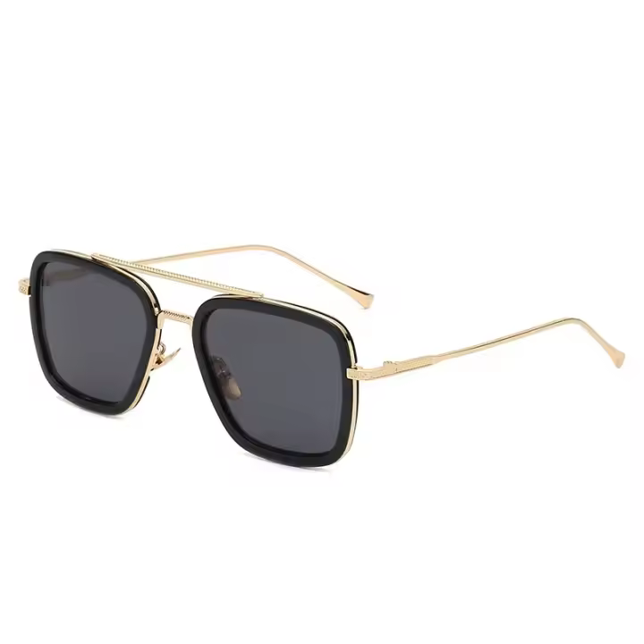 Gafas de Sol Cuadradas Vintage de Metal para Hombres Deportes y Moda - 1