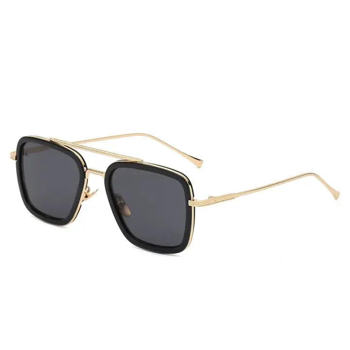 Gafas de Sol Cuadradas Vintage de Metal para Hombres Deportes y Moda - 1