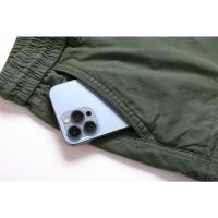 Pantalones Cargo de Algodón 100% Cintura Elástica, Múltiples Bolsillos, Estilo Táctico Militar para Hombres Moda de Verano - details 15