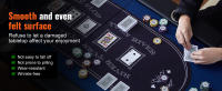 SucceBuy Mesa de póquer plegable para 10 jugadores, mesa ovalada de Blackjack y Texas Holdem de 84" con rieles acolchados - details 2