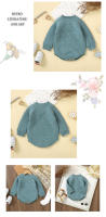 Saltarín Para Bebés Niñas Con Cuello Redondo Y Mangas Largas Suaves Y Transpirable Para Primavera Y Otoño Ropa De Cama Para Recién Nacidos Tallas 0-12 Meses Colores Rosa Y Verde - details 7