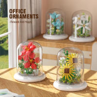 Bloques de construcción LED, ramo de flores eternas, Mini bloque de flores, ladrillo, regalos de cumpleaños para niñas, novia - details 6