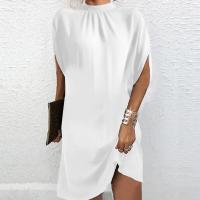Nuevo Vestido holgado de cuello redondo con manga de murciélago a la moda para mujer - details 11