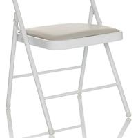 Silla plegable para visitantes, color blanco