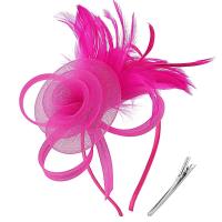 Vestido Formal, diadema de malla con plumas, sombrero pequeño Retro de lujo, diadema exquisita puesta en escena, diadema nupcial - details 7