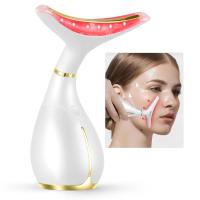 Herramienta de masaje facial con luz roja, masajeador facial para el cuidado de la piel con LED calentado y tensores de vibración y rejuvenecimiento para rostro y cuello - details 0