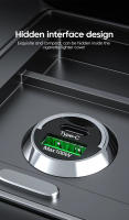 VAORLO-Mini anillo de tracción Invisible para coche, Cargador USB de 100W + tipo C/+ PD30W QC3.0 puerto dual, adaptador de carga de teléfono con Flash súper rápido - details 7