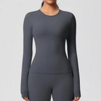 Camisetas de Entrenamiento Sin Costuras para Mujer Ropa Deportiva de Yoga de Manga Larga - details 24