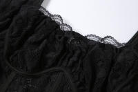 BUNO-Vestido largo de hada Grunge para Mujer, traje elegante con cordones, Y2K, para graduación, cumpleaños, verano - details 10