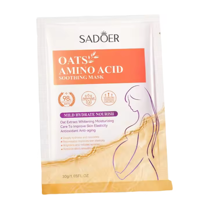 Mascarilla facial hidratante suave con aminoácidos Sadoer Avena - 1
