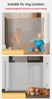 PANGDUBE-puerta de malla Flexible para bebé, barrera de seguridad para mascotas, tapón para perros de 86cm de altura, puerta de seguridad para bebés, puerta de escalera de 140cm o 180cm de longitud - details 1