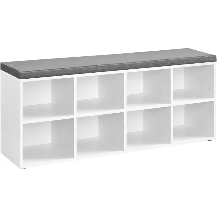 Compartimentos y 4 Estantes Ajustables AcolchadoCompactopara EntradaPasilloArmarioBlanco Nube LHS238W14 - 1