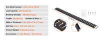 SucceBuy E Track Kit de rieles de amarre, rieles de acero, paquete de 4, carga segura y cargas pesadas de hasta 907 kg, rieles Etrack resistentes con tornillos para garajes, remolques, amarres de motocicletas, montajes de ATV - details 4