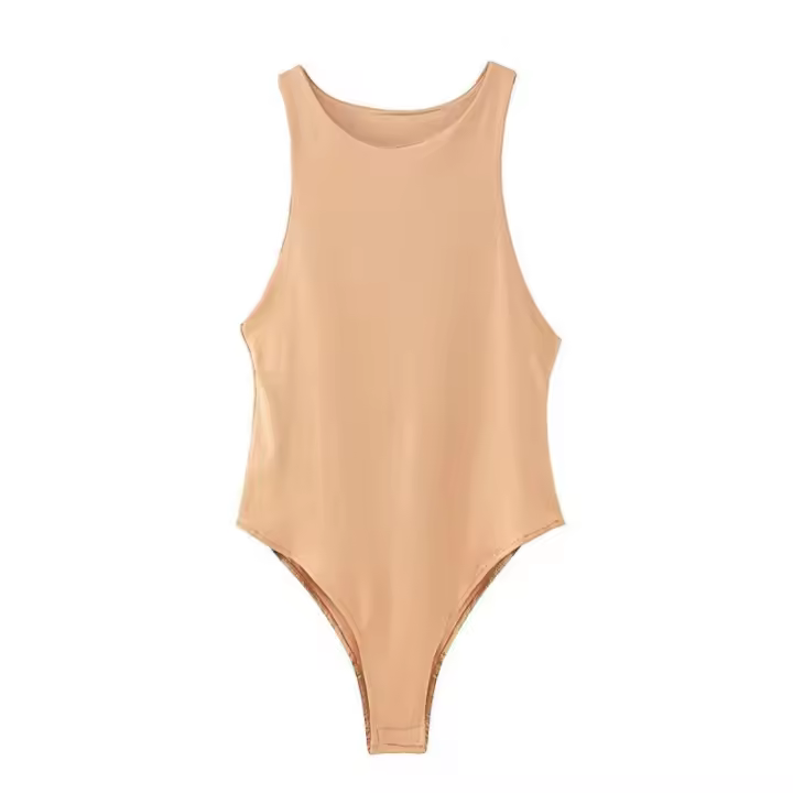 Body Veraniego Para Mujer Sexy Y Slim De Color Sólido Verde Ajustado Casual Chic Para Club Poliéster Sin Decoración - 1