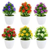 Planta en maceta Artificial, maceta pequeña para bonsái, adornos de árbol simulados, decoración de mesa para boda, hogar, Hotel y oficina, plantas falsas, 1 ud. - details 4