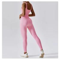 Ropa de baile de yoga de una pieza sin costuras para mujer Mono ajustado acanalado - details 5