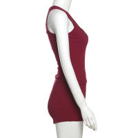 BUNO-chándales informales para Mujer, conjunto de 2 piezas, chalecos cortos elásticos con cuello en U y pantalones cortos acanalados, ropa deportiva concisa para gimnasio - details 45