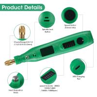 Mini Herramienta Rotativa Inalámbrica 105 piezas de Accesorios Multiusos para Creaciones Hechas a Mano y Bricolaje - details 0