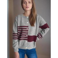 Suéter de punto con cuello redondo para mujer, a rayas de moda, ropa de abrigo para el trabajo, 2024 - details 6