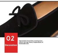 Zapatos de hombre Estilo británico Versátil Cuero genuino Arco Moda Punta puntiaguda Cierre sin cordones PU - details 2
