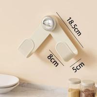 Ventosa de distancia ajustable, estante para tapas de ollas, ahorra espacio, soporte para tapas de ollas de montaje en pared de estilo nórdico, Color crema sin perforaciones - details 5