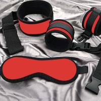 Juego de Lazos de BDSM Leten Collar de Pulsera de Cadena Trasera Ajustable con Blindfold y Manos Atadas - details 21