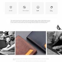 Cartera corta fina para hombre, monedero plegable de 2 posiciones, suave, resistente al agua y al desgaste, tarjetero de cuero M - details 9